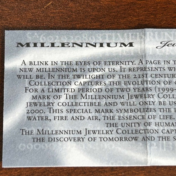 RING, COMMEMORATIVE MILLENNIAL 2000 STERLING SILVER .925, LIMITED EDITION BY IBB - Picture 15 of 16